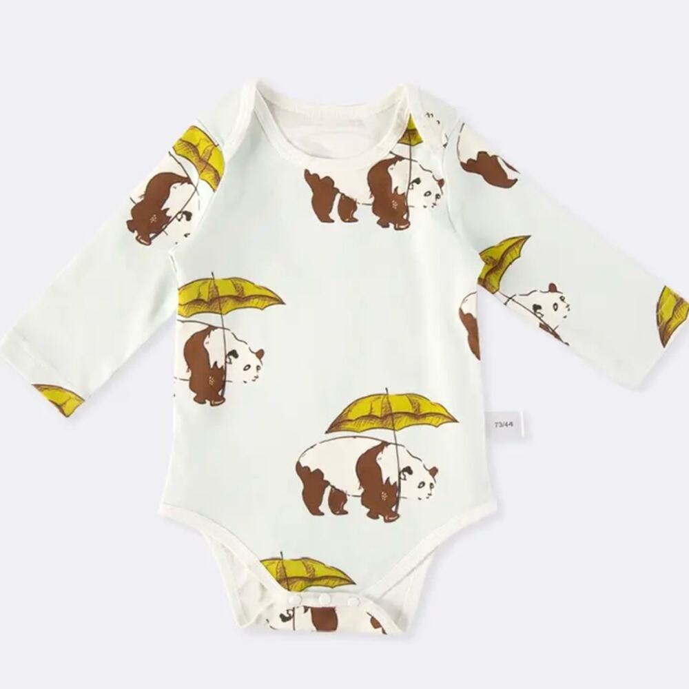 New baby long sleeved romper with pandas 3-6 months